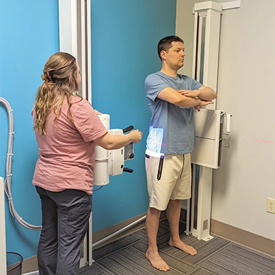 Chiropractic Cary NC Patient Receiving XRay